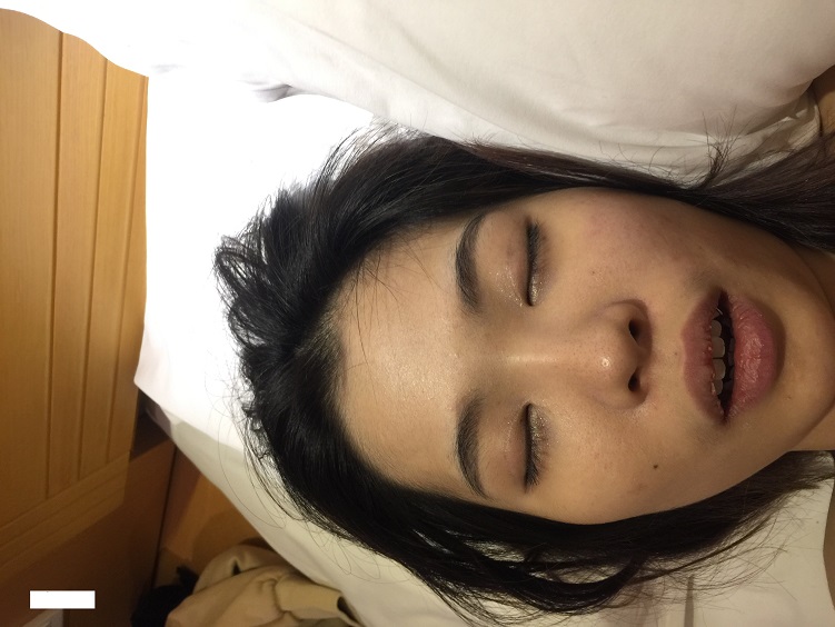 Sleeping asian amateur