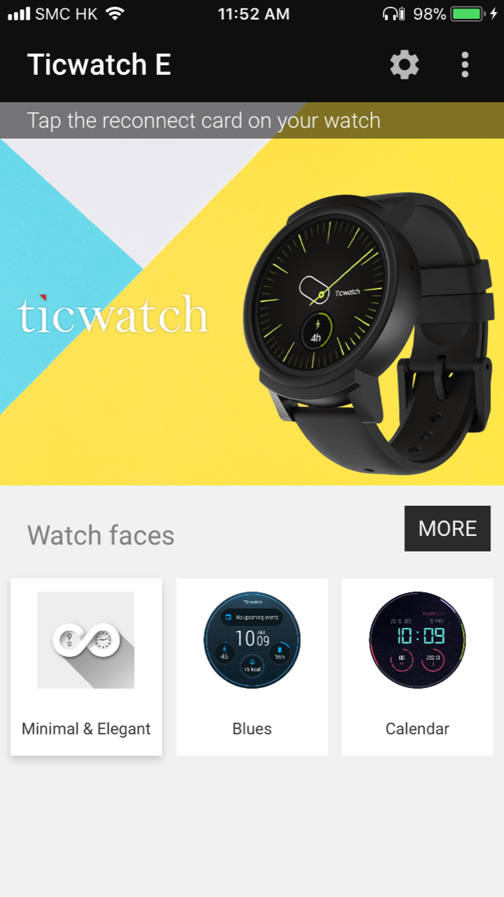 iphone ticwatch