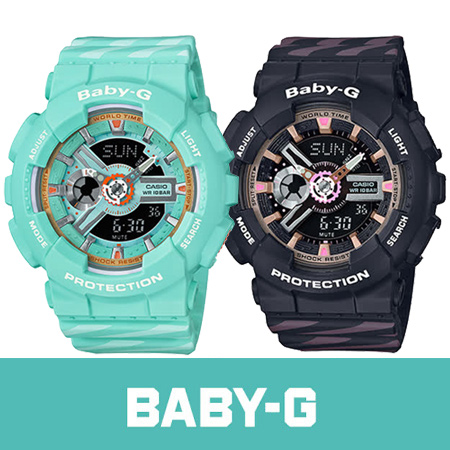 CASIO卡西歐Baby-G 
交疊線條運動腕錶