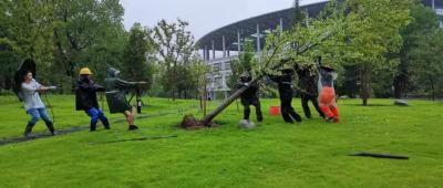 20小时!“利奇马”终移出浙江!台风过后的校园,因为有你们而依旧美丽!