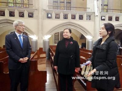 韩国外交部一行参观上海基督教沐恩堂 韩国外交部一行参观上海基督教沐恩堂