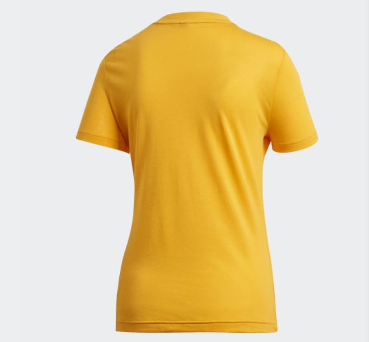 Adidas W MH BOS TEE 女款黃色短袖上衣-NO.EB3794