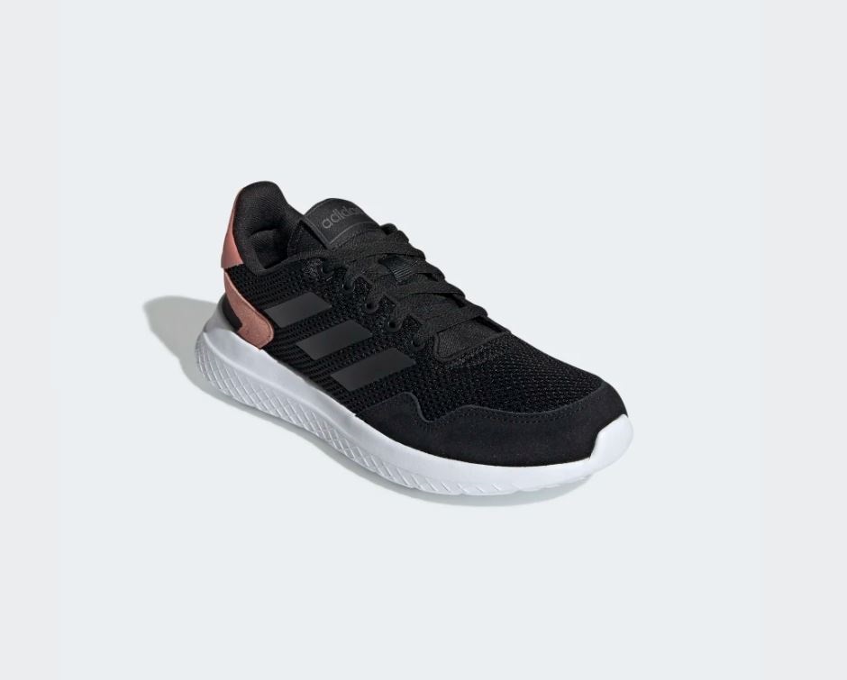 Adidas ARCHIVO SHOES 女款黑粉運動慢跑鞋-NO.EF0451