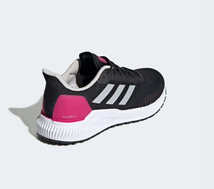 Adidas SOLAR RIDE SHOES 女款黑粉運動慢跑鞋-NO.EF1444