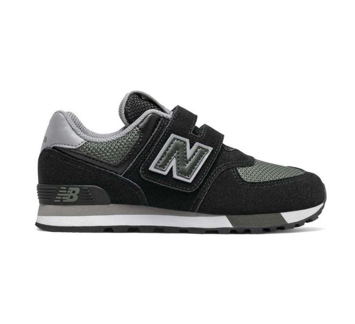 New Balance 4-7歲童鞋黑綠色運動鞋 -NO.YV574FNA
