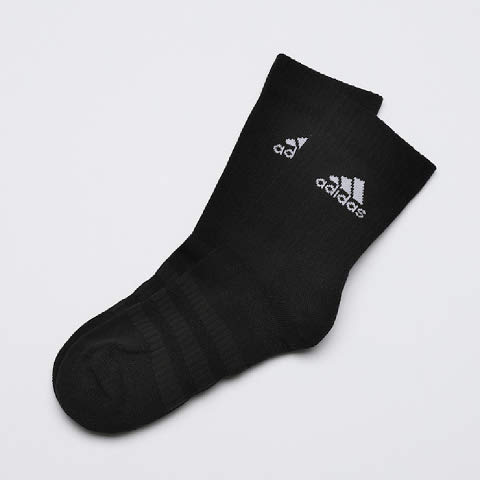 Adidas CUSHIONED CREW SOCKS 運動黑襪-NO.DZ9360