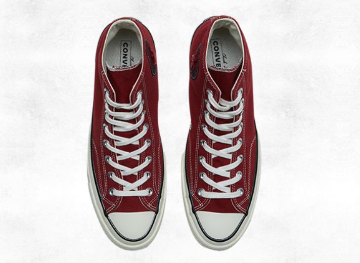 CONVERSE-Chuck 70 男女款紅色高筒帆布鞋-NO.165031C