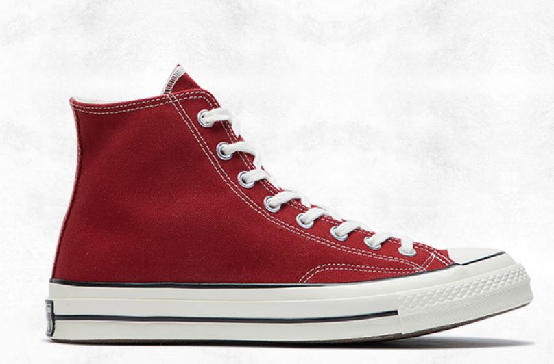 CONVERSE-Chuck 70 男女款紅色高筒帆布鞋-NO.165031C
