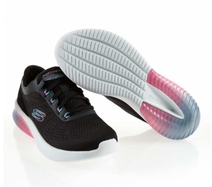 SKECHERS系列-SKECH-AIR ULTRA FLEX 女款黑色運動慢跑鞋-NO.13293BBLP