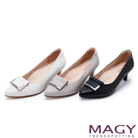 MAGY
氣質風牛皮尖頭跟鞋
