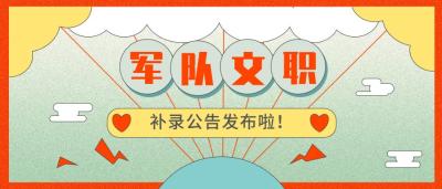 快看!军队文职补录2876人公告发布!