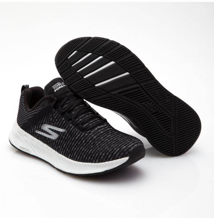 SKECHERS系列-GO RUN FORZA 3 女款黑白運動慢跑鞋-NO.15206BKW