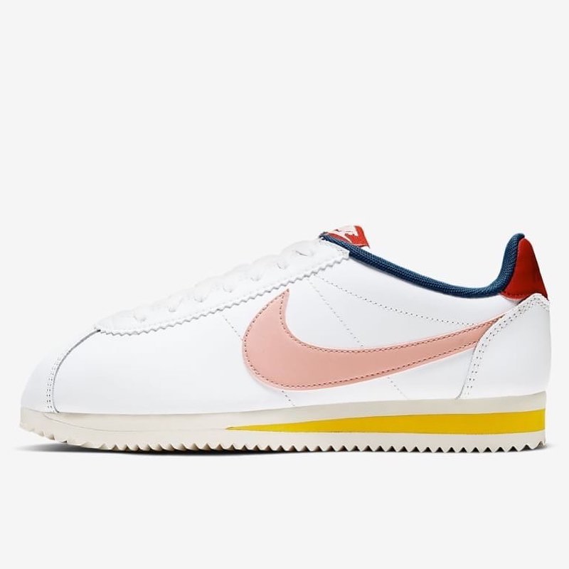 NIKE系列-CLASSIC CORTEZ LEATHER 女款白粉LOGO休閒阿甘鞋-NO.807471114