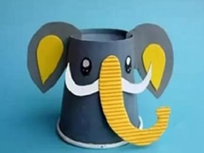 怎么用一次性纸杯做大象的方法图解