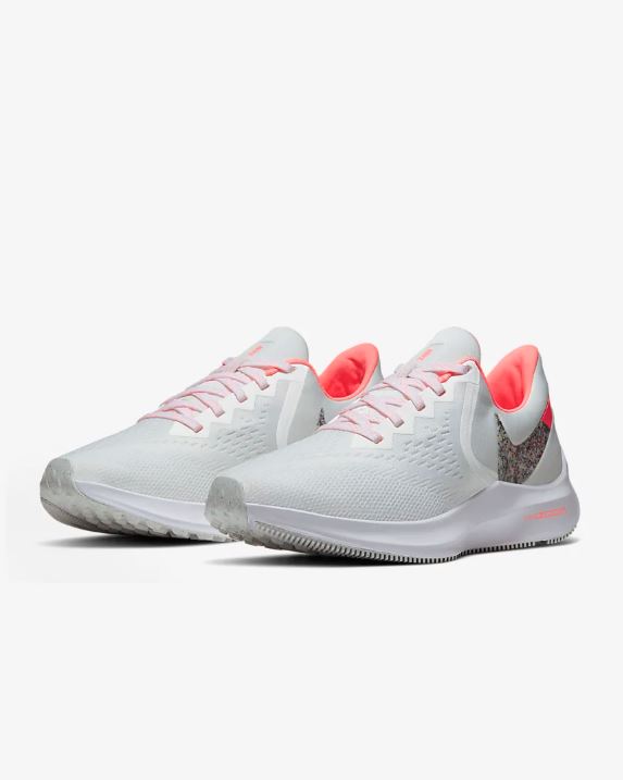 NIKE系列-Nike Air Zoom Winflo 6 女款白橘運動慢跑鞋-NO.AQ8228102