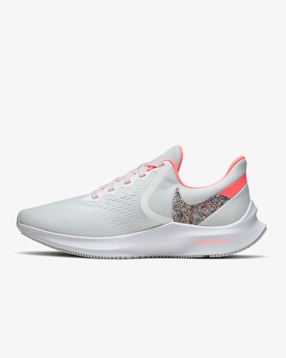 NIKE系列-Nike Air Zoom Winflo 6 女款白橘運動慢跑鞋-NO.AQ8228102