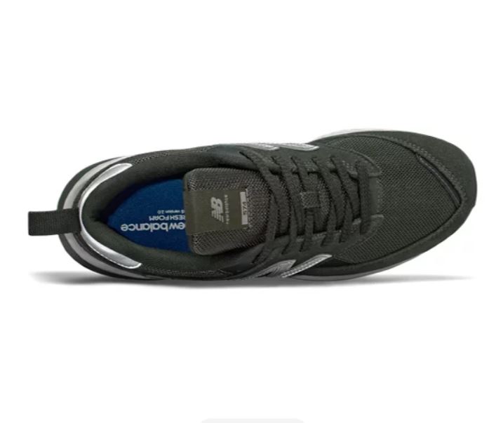 New Balance 男款綠銀色運動休閒鞋-NO.MS574ACM