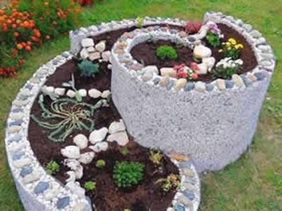怎么用石头做螺旋花坛的方法图解