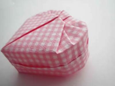 怎么折纸爱心盒子有盖的折法步骤图解