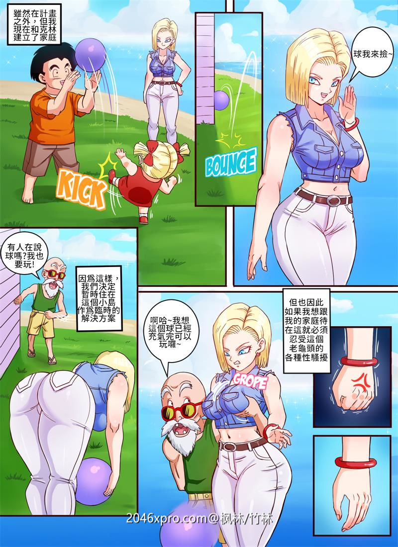 Android 18 x master roshi
