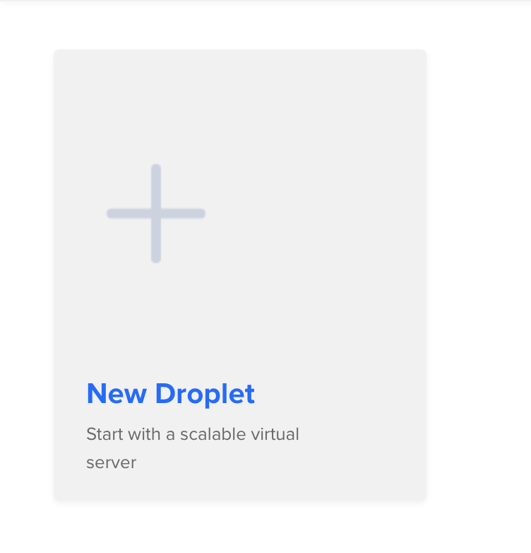 new droplet
