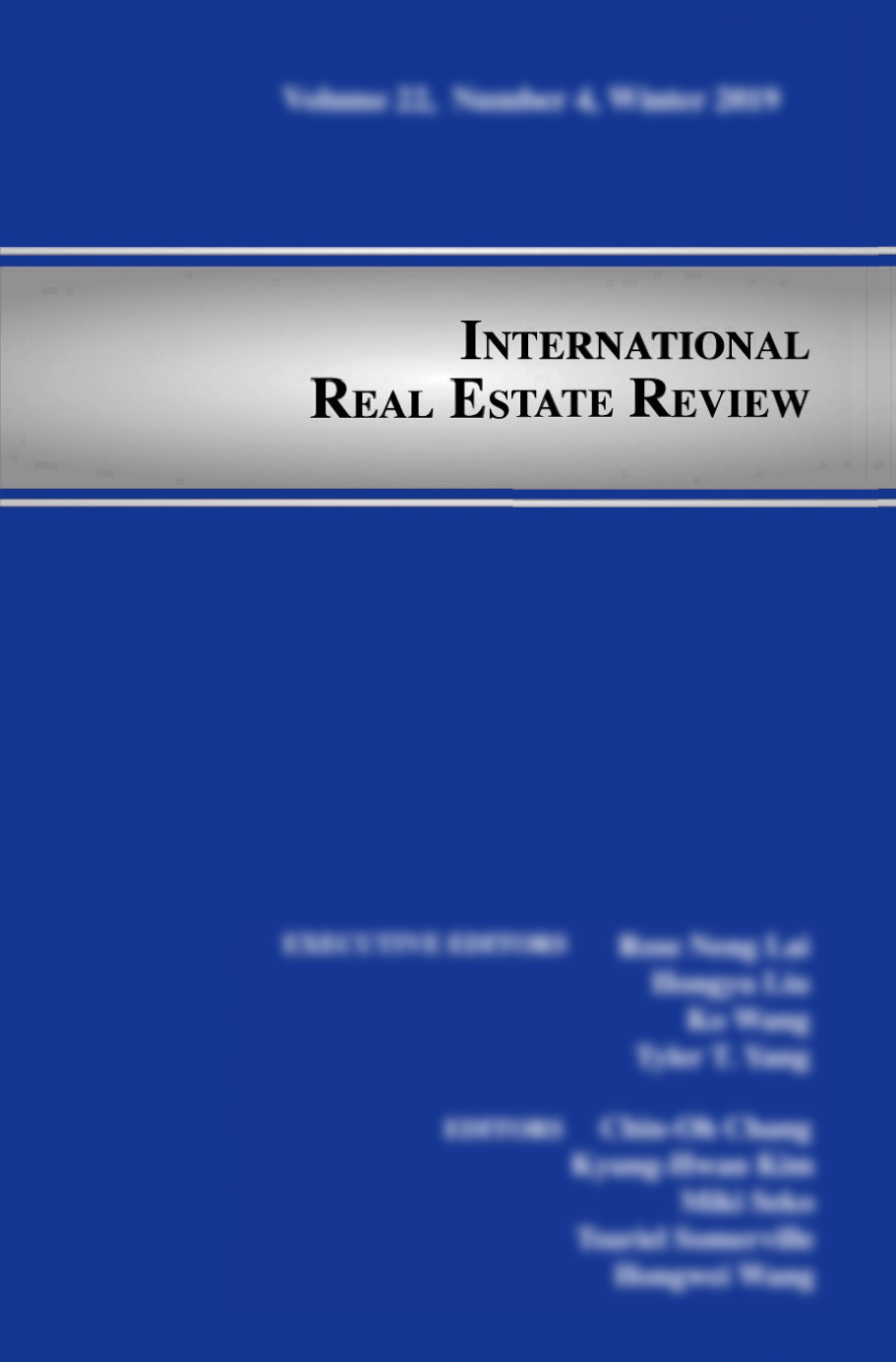HOME test INTERNATIONAL REAL ESTATE REVIEW