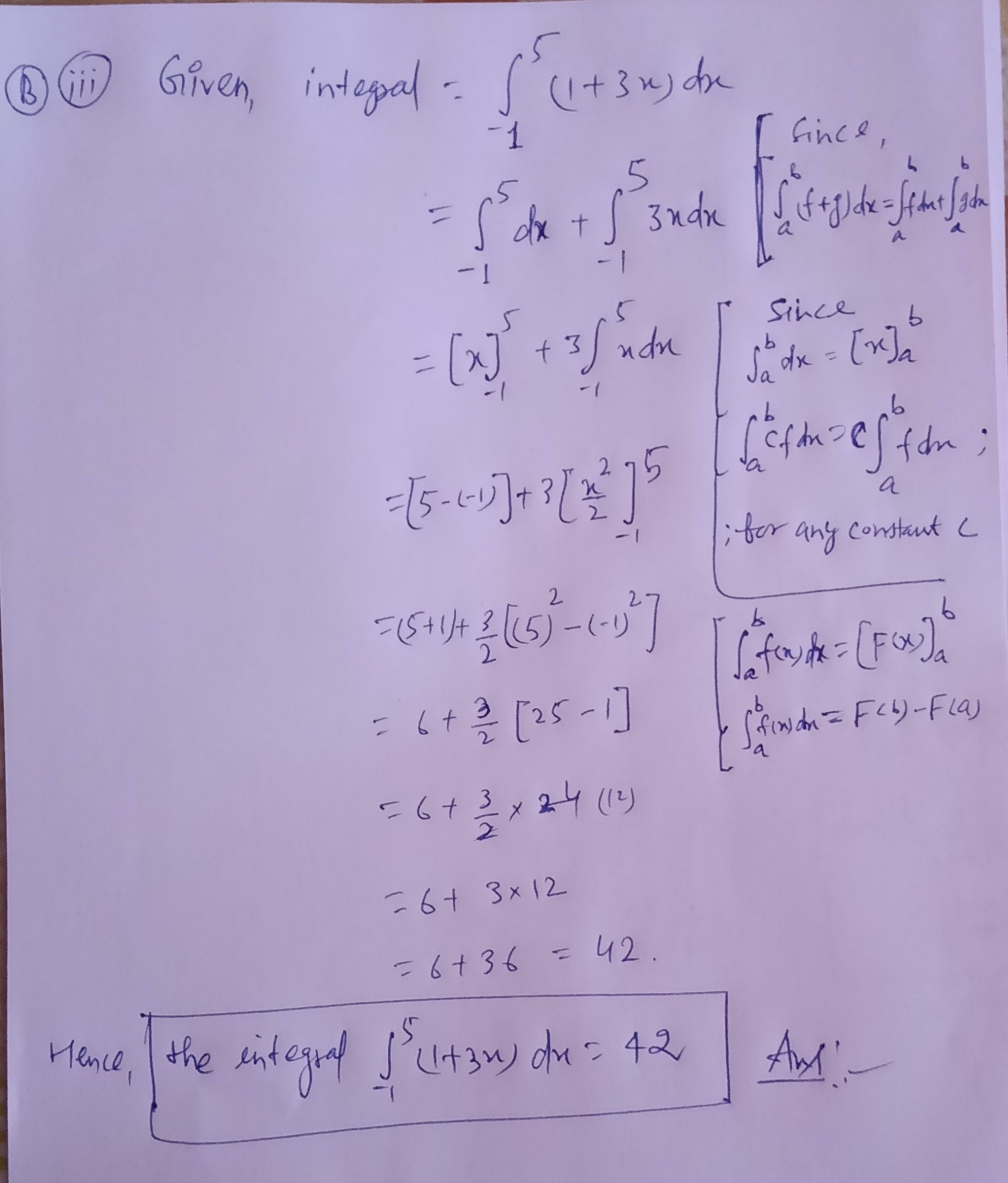 Question two A. If f is continuous, use l'Hospital's Rule to show that f(x+h)-f(x-h) = f'(x) 2h B. Differentiate with respect to x x+1 (i) (ii) Vx V1+x² (ii) [10 marks] Evaluate the integral 5 S (1 + 3x)dx -1 ZqmuEZ