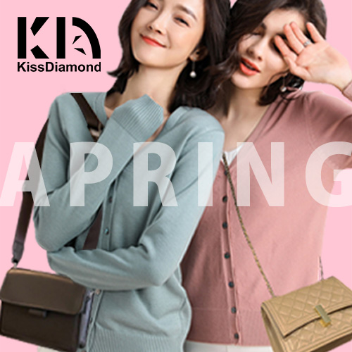KISSDIAMOND 
簡約圓/V領/開襟針織衫