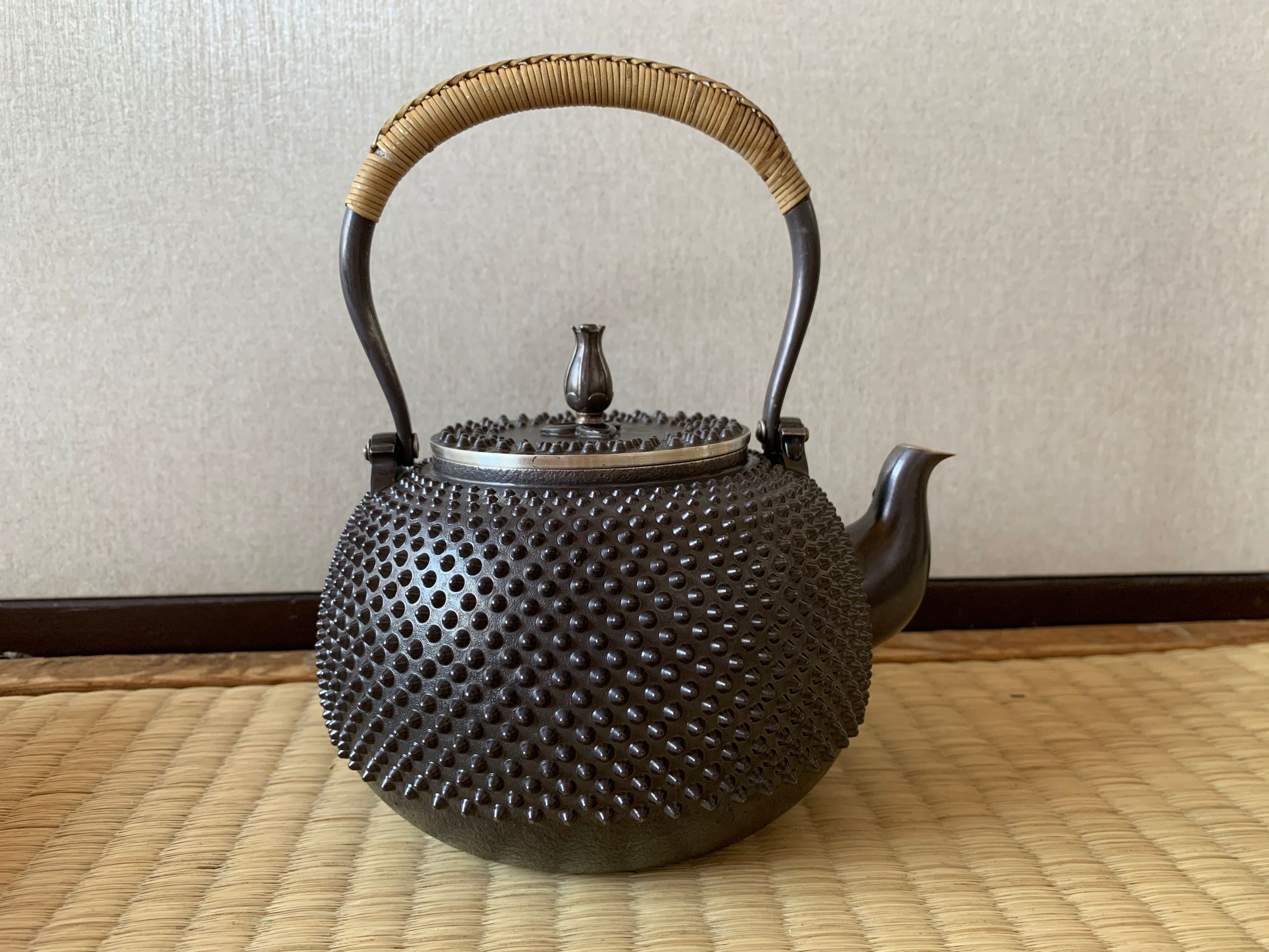 流】煎茶道具 純銀製霰打鳴付湯沸 銀瓶 重量862g DD966 Yahoo