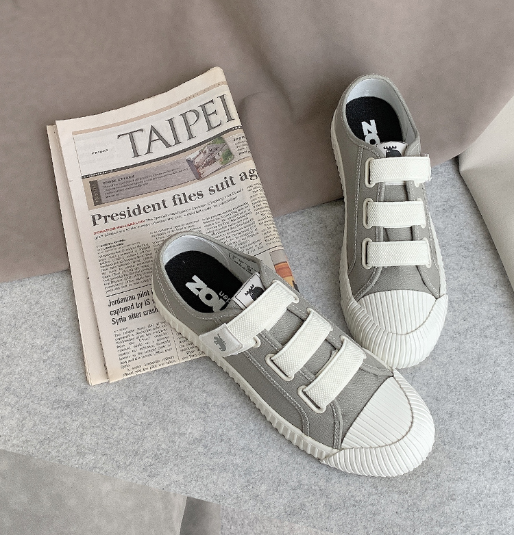 moz Swedish thick-soled moose devil felt canvas biscuit shoes (Cement gray) - Women's Casual Shoes - Cotton & Hemp Gray