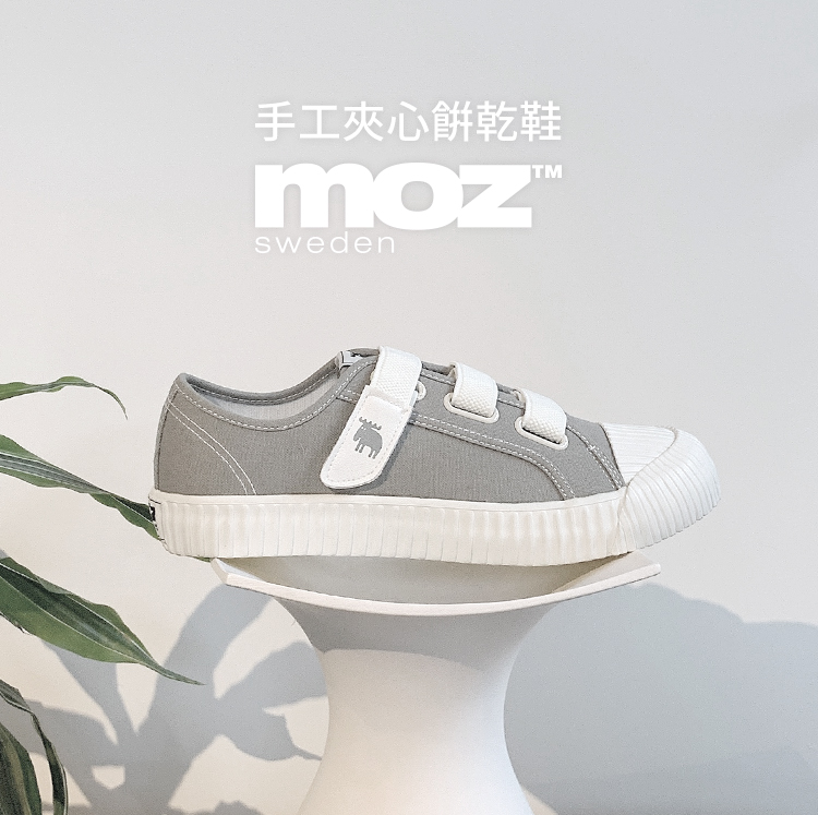 moz Swedish thick-soled moose devil felt canvas biscuit shoes (Cement gray) - Women's Casual Shoes - Cotton & Hemp Gray