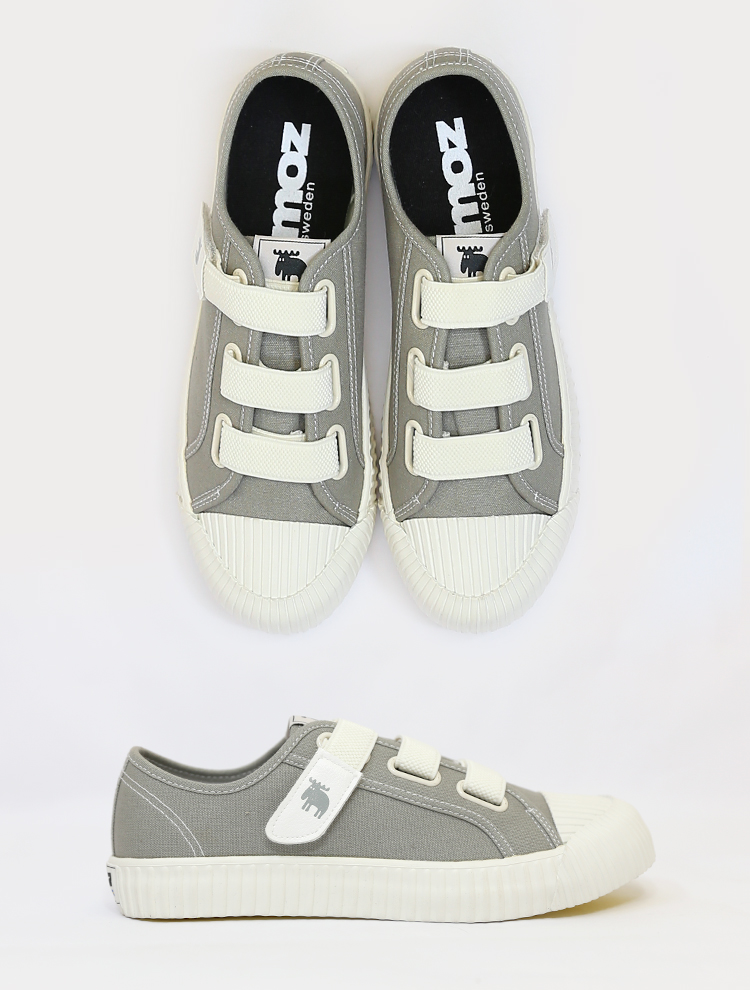 moz Swedish thick-soled moose devil felt canvas biscuit shoes (Cement gray) - Women's Casual Shoes - Cotton & Hemp Gray