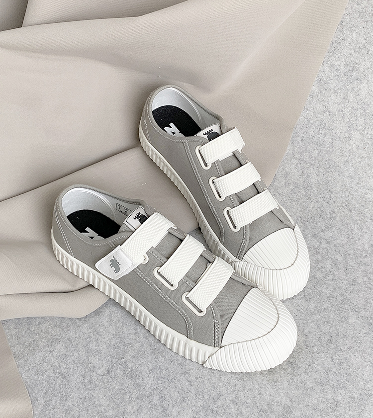 moz Swedish thick-soled moose devil felt canvas biscuit shoes (Cement gray) - Women's Casual Shoes - Cotton & Hemp Gray