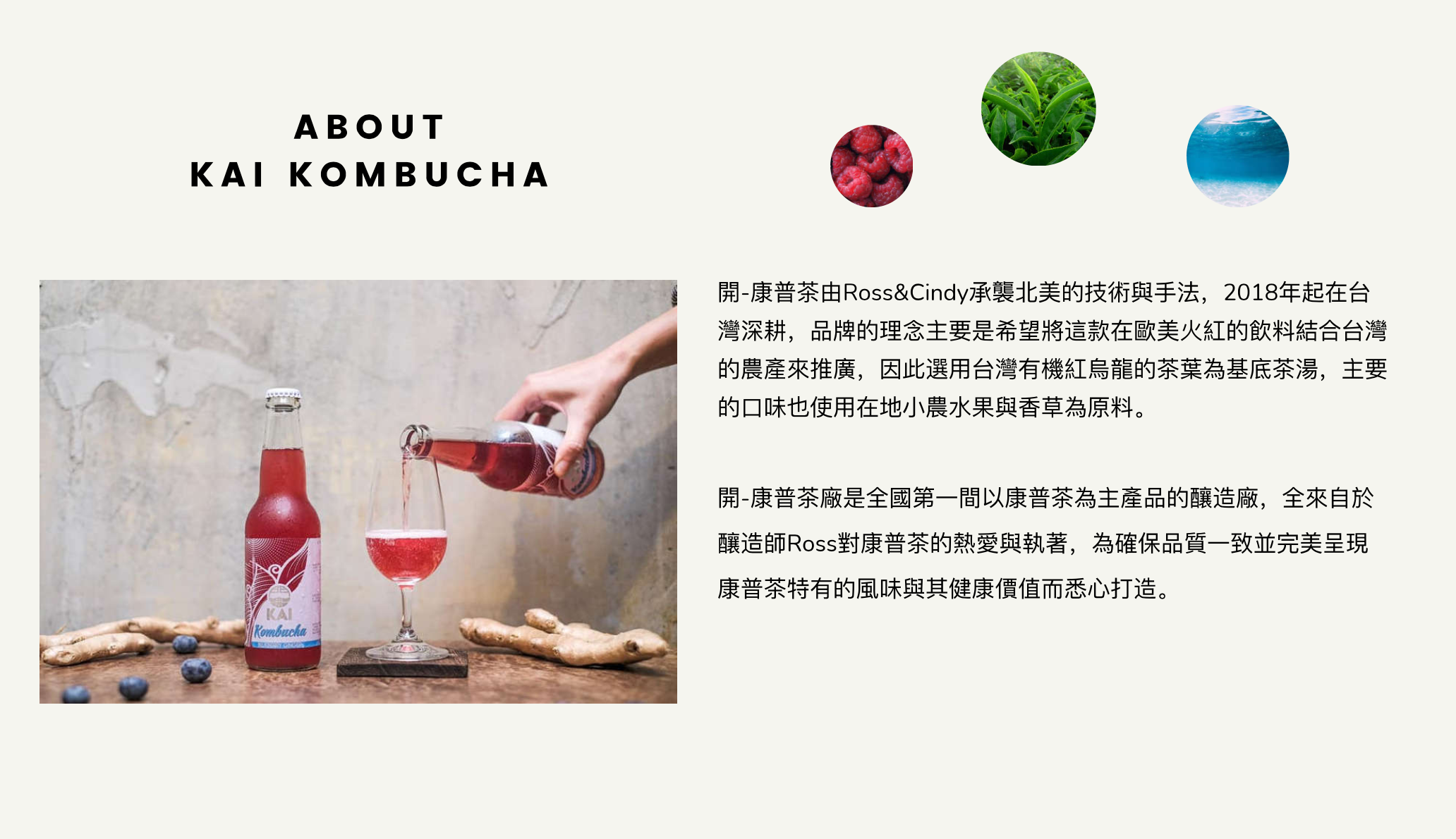 薑汁藍莓 - [馥聚] Kai康普茶12入組 (330ml/瓶) (全素)