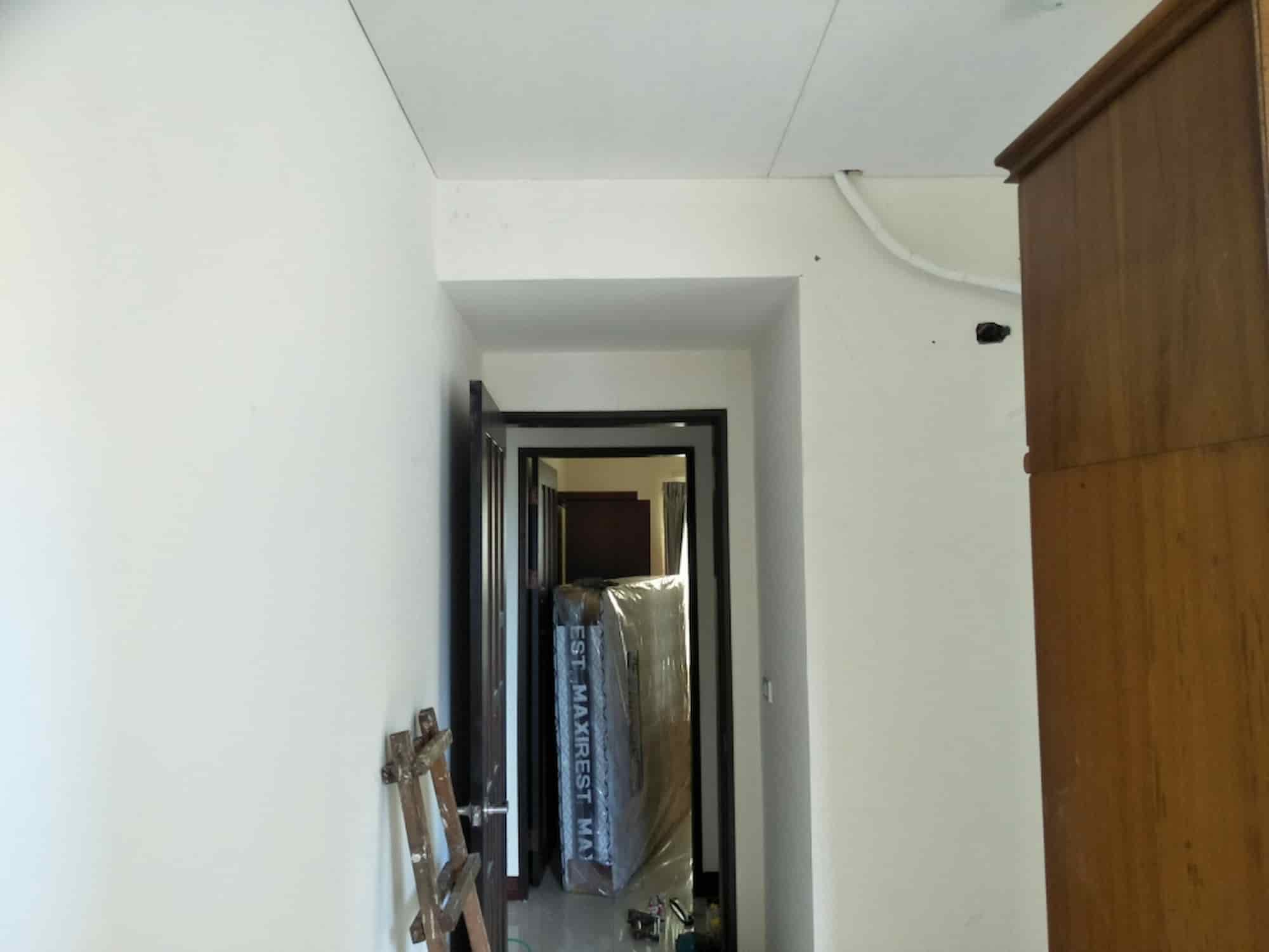 中壢住宅裝修曾先生施作臥室矽酸鈣天花板封板完成