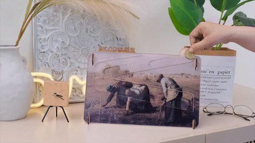 母の日ギフト】WOOD貯金箱 私の貯金箱 有名な絵画、転がり、箱に