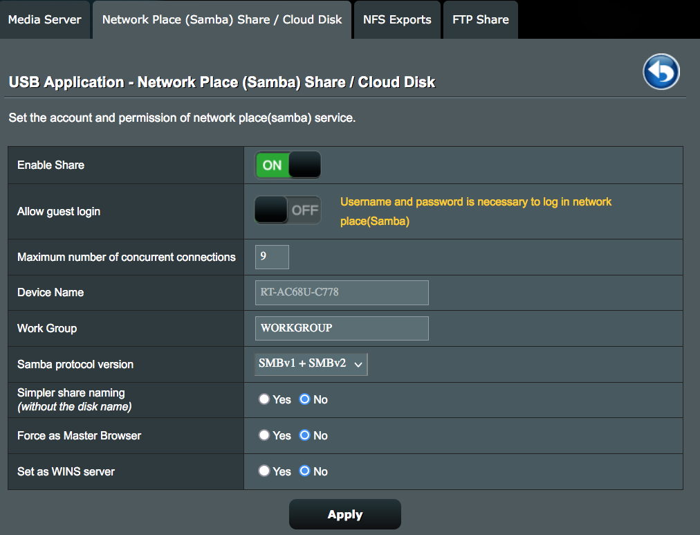 Mount Network Share Folder