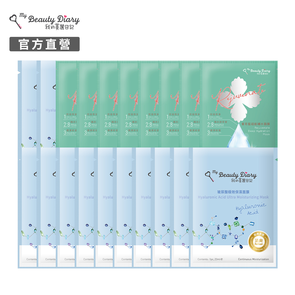 【我的美麗日記】  超能補水保濕面膜20片