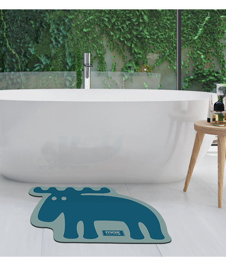 moz Swedish moose quick-drying soft diatom non-slip three-dimensional floor mat - only me (coffee black) - Other Furniture - Waterproof Material Black