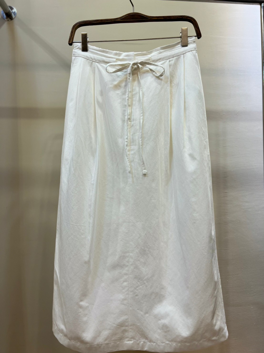 (J175)H牌綁帶素色裙
