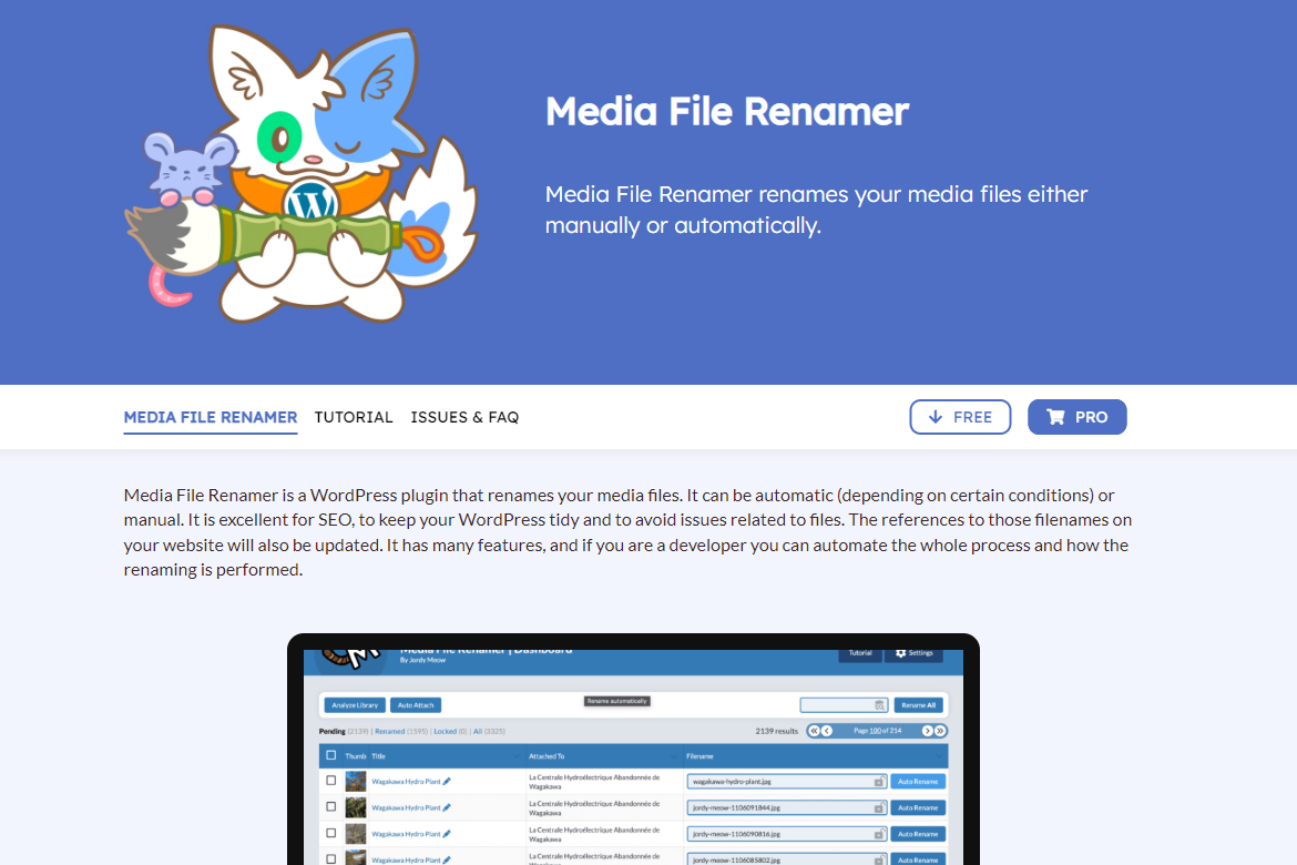 【WordPress 外掛】Media File Renamer – 自動/手動重新命名檔案