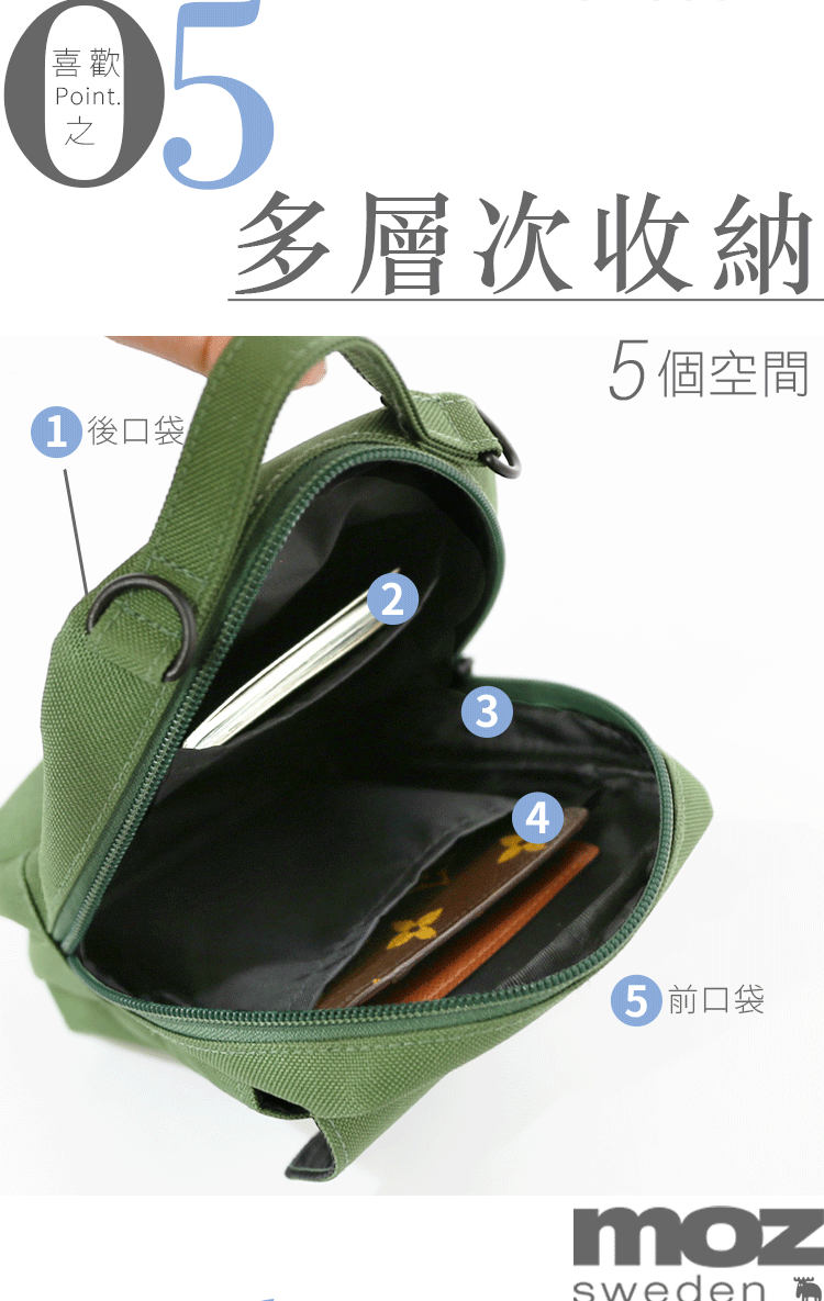 moz Swedish moose inner layer waterproof thick slice toast bag travel small bag (classic black) - Messenger Bags & Sling Bags - Cotton & Hemp Black