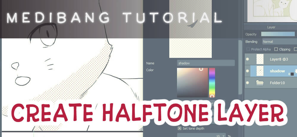 How to create Halftone layer in Medibang Paint Pro