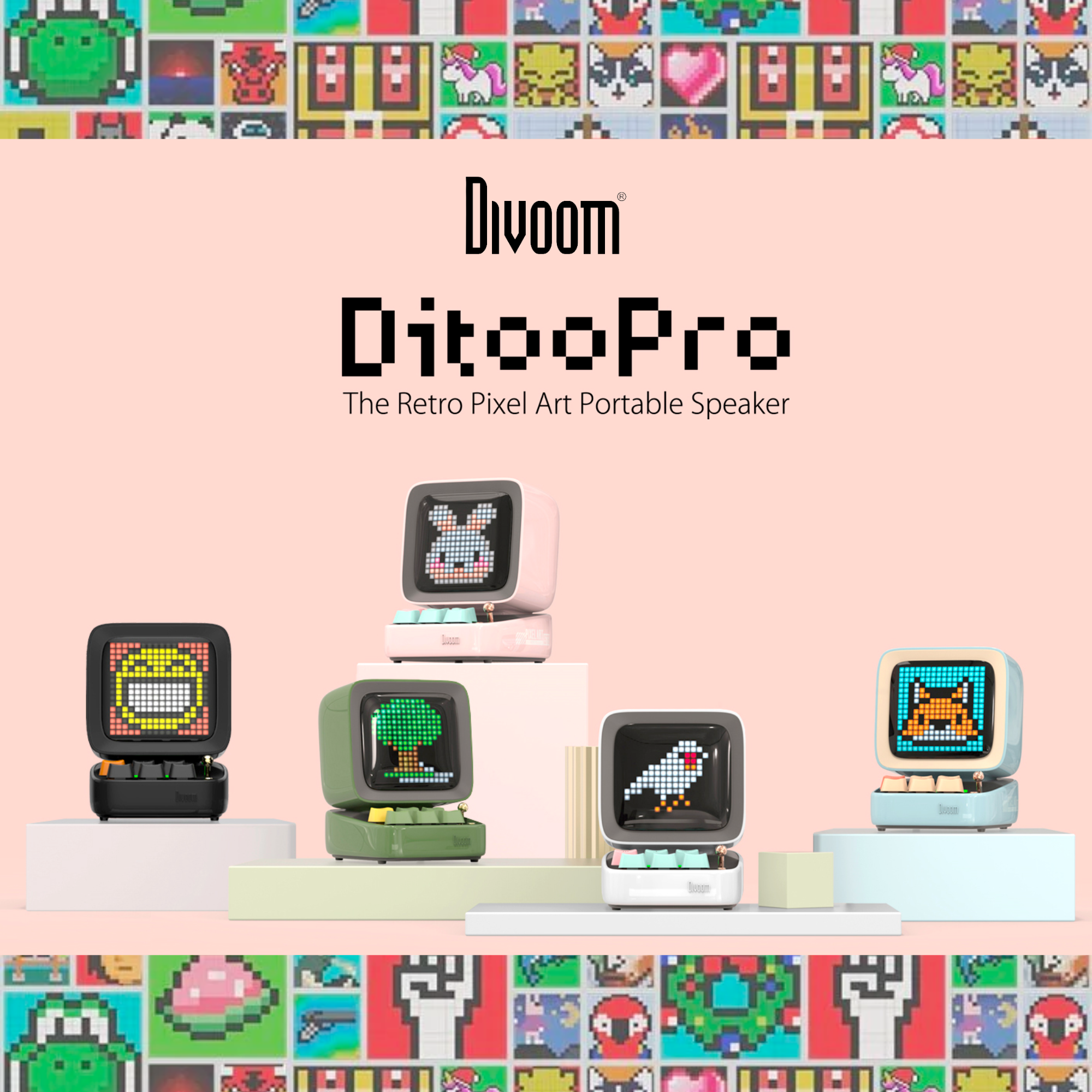 在庫ありから送料無料】DIVOOM DITOO PRO Pixel Retro Bluetooth