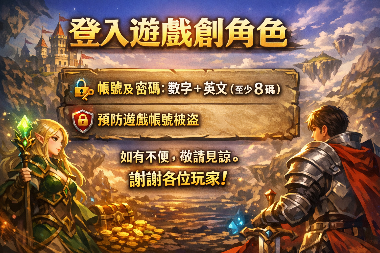 暗界天堂私服論壇 - 創角帳號密碼須知