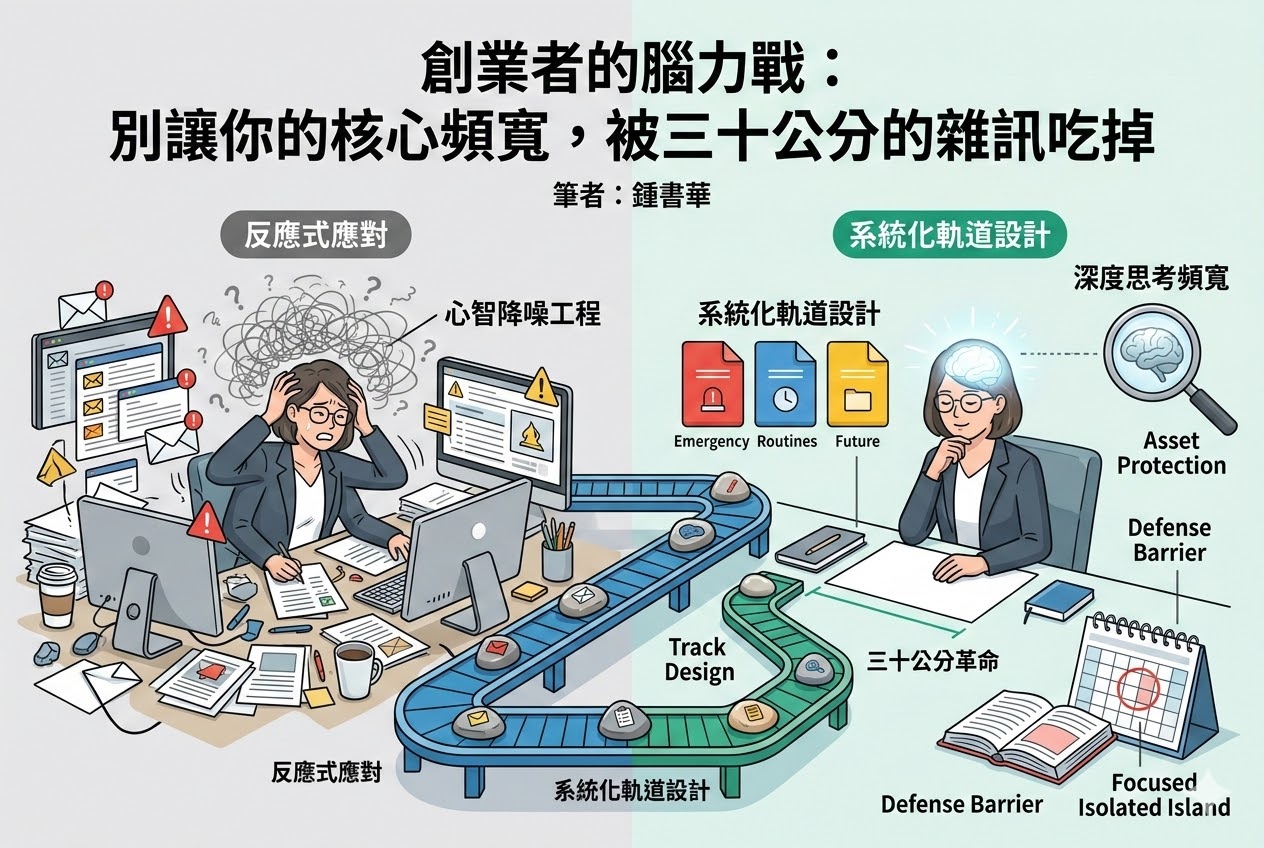 創業者的腦力戰：別讓你的核心頻寬，被三十公分的雜訊吃掉